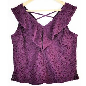 Skies Are Blue Women's Lace Shirt Size MP